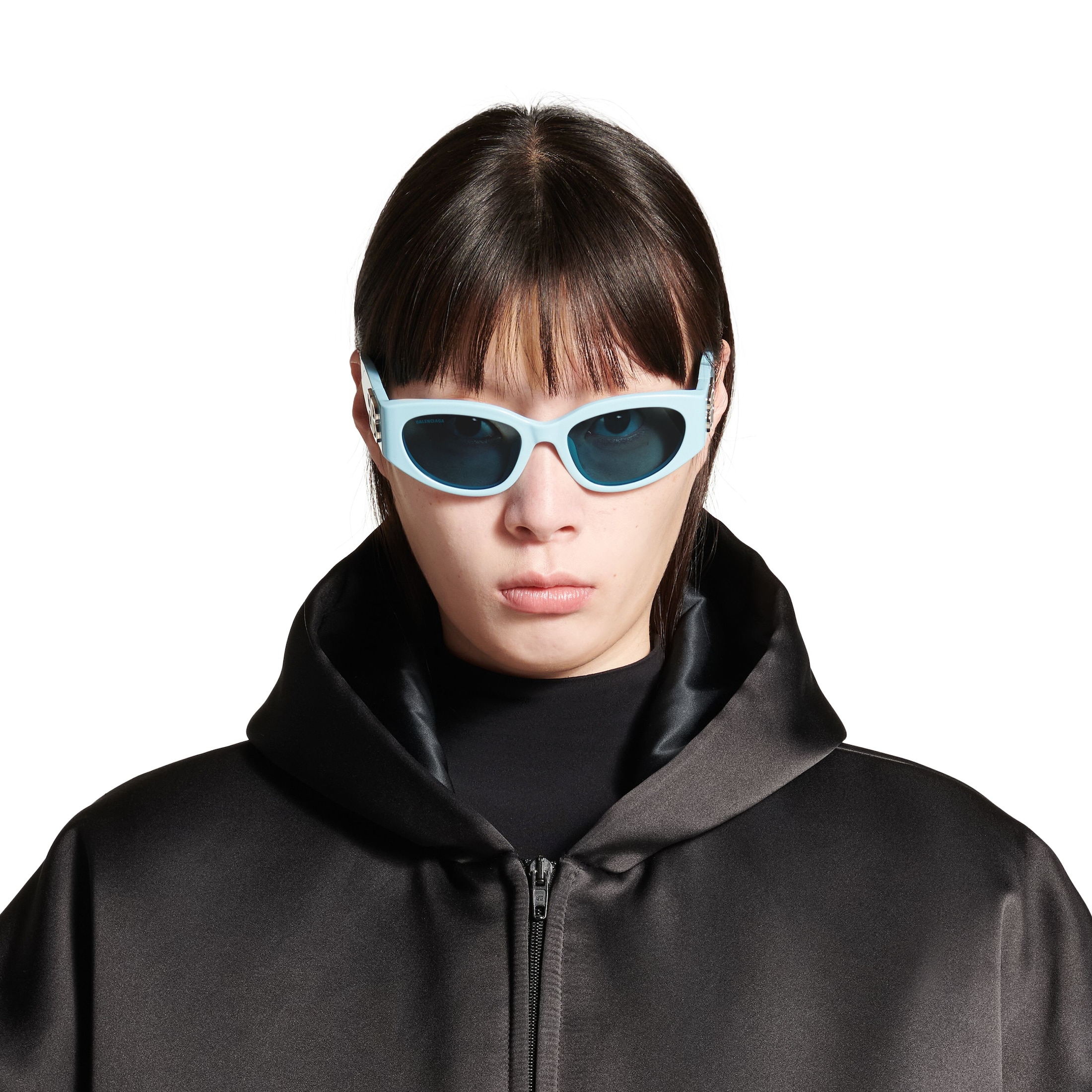 Women’s Bossy Round Af Sunglasses in Light Blue - Image 7